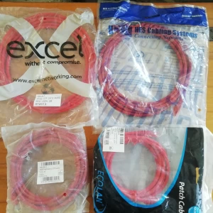 EXCEL&HES&ECOLAN 24AWG RED 3m. CAT6 KABLO